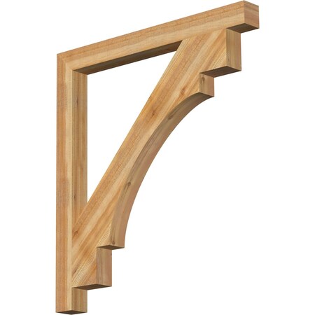 Ekena Millwork Merced Block Rough Sawn Bracket, Western Red Cedar, 4"W x 44"D x 48"H BKT04X44X48MRC05RWR